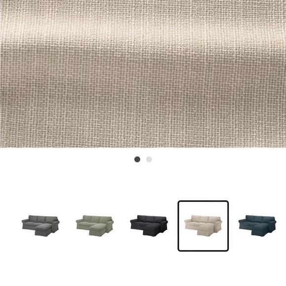 Brand new IKEA Uppland sofa with chaise covers, still in box, beige linen blend - Picture 5 of 5